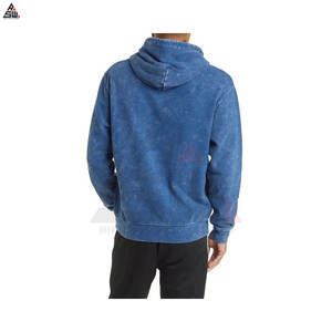 Sweat à capuche personnalisé vintage 100% coton pour l'hiver pantalon de survêtement jogging deux pièces survêtement homme lavé à l'acide - Product Image 2