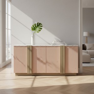 Aparador de 4 Puertas THE CABINET, Color Rosa Niebla - Product Image 2