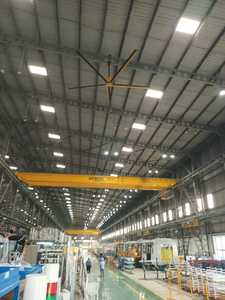 Ventilador industrial HVLS de alto rendimiento para grandes espacios interiores Ventilador de techo de gran diámetro Ideal para almacén - Product Image 2