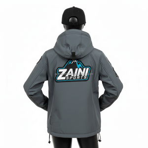 Chaqueta Softshell para Mujer, Diseño Elegante con Paneles Grises, Tejido Cortavientos, Logotipo Bordado Personalizado, Diseño de Parche - Product Image 2