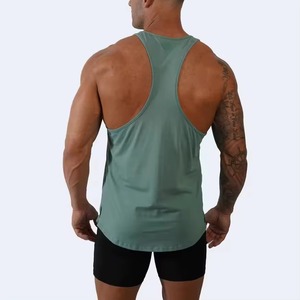 Wholesale Custom <b>White</b> Cotton Seamless Fitness Active Tops for <b>Men</b> Bodybuilding Undershirt Training String Gym Tank <b>Vest</b> - Product Image 6