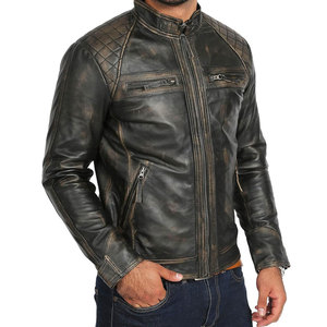 Wholesale <b>Leather</b> <b>Jacket</b> For <b>Men</b> Outdoor Use <b>Leather</b> <b>Jacket</b> Stand Collar <b>Leather</b> <b>Men's</b> <b>Jackets</b> - Product Image 4