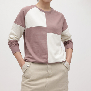 Nouvelle Arrivée Sweat-shirts Personnalisés à Col Rond pour Femmes, Imprimés par Transfert Thermique sur le Devant, Automne Hiver, Grandes Tailles, Coupe Ample, Couleur Unie - Product Image 3