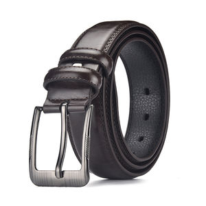 Cinturones informales de cuero genuino de tamaño personalizado de calidad superior con cinturones de hebilla de acero fabricados por Isha Industry - Product Image 4