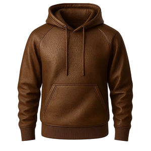 Personalizar Color Abrigos de cuero de invierno de alta calidad Totalmente chaqueta de cuero de los hombres Varsity Puffer Jacket - Product Image 1