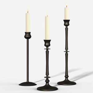 New Design Home Decor <b>Pillar</b> Candle Stand Metal in Iron Black Powder Coating High Quality Candle <b>Light</b> Dinnerware Candle Holder - Product Image 1