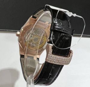 Montre diamant à mouvement automatique de luxe avec montre-bracelet en acier inoxydable VVS Moissanite glacé Bijoux Hip Hop pour femmes - Product Image 6