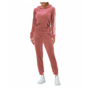 Wholesale Professional Active Wear Tracksuit Velvet Sweatshirt Jogger Custom Logo <b>Hoodie</b> Decoration Solid Pattern for Winter - Product Image 1