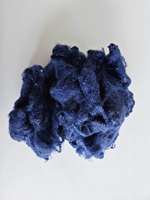 Fibre discontinue de polyester bleu marine 100% recyclée de style solide pour filature et tissu non tissé directement du Vietnam