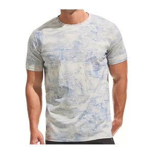 Venta al por mayor de alta calidad de impresión digital personalizada camisetas de los hombres 100% algodón respetuoso del medio ambiente transpirable Logotipo de impresión de talla grande - Product Image 4
