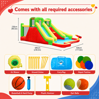 Toboggan aquatique double à glissière, château gonflable, trampoline gonflable en tissu Oxford, combo toboggan aquatique pour enfants, directement de l'usine
