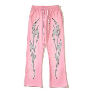 Best Selling Custom Acid Washed Sun Faded Jogging Pants Bootcut Oversized Cotton French Terry Acid Wash Flared Sweatpants - Product Image 5