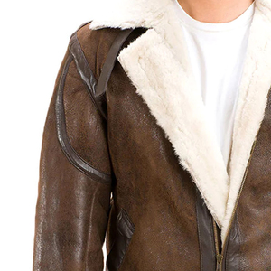 Veste en cuir de peau de mouton pour hommes, conception OEM personnalisée, séchage rapide, style High Street, meilleur prix, vente en gros, prix bon marché - Product Image 6