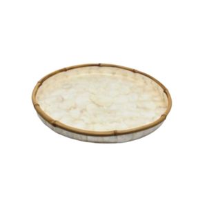 Plateau de service personnalisable en bois de bambou avec capiz Shell Ustensiles de cuisine décoratifs pour usage domestique - Product Image 3