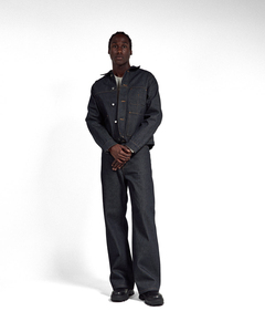 Veste en jean pour homme, style boyfriend, couleur unie, lavée, respirante, imperméable, 100% coton, logo personnalisé, hiver - Product Image 5