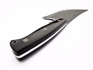 Cuchillo de Cocina de Acero de Damasco con Mango de Cuerno de Búfalo, Cuchillo de Corte de Acero al Carbono para Uso en la Cocina - Product Image 3