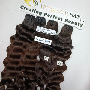 Trame de cheveux cambodgiens vierges 100% Ombre 1B et brun foncé vague naturelle origine vietnamienne - Product Image 1