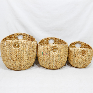 Eco-Friendly Handmade Water Hyacinth <b>Wicker</b> <b>Baskets</b>, Natural <b>Storage</b> Solution for Elegant and Stylish Home Decor - Product Image 5
