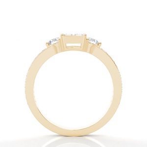 ได้รับการออกแบบอย่างมีเอกลักษณ์มากมีง่ามน้ำหนักกะรัต0.63กะรัตและการตั้งค่าที่มองไม่เห็นห้องปฏิบัติการปลูกเพชรสำหรับงานแต่งงาน - Product Image 2