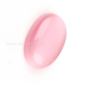 Venta al por mayor de gran calidad, cabujón de cuarzo de ojo de gato Rosa ovalado liso de 20x30mm, parte posterior plana, fabricación de joyas sueltas, proveedores de piedras preciosas - Product Image 5
