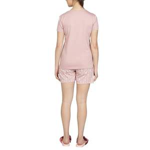 <b>T</b>-<b>Shirt</b> & Shorts <b>Women</b> Matching SetHigh Quality Cotton OEM Custom Comfortable Lounge Wear - Product Image 2