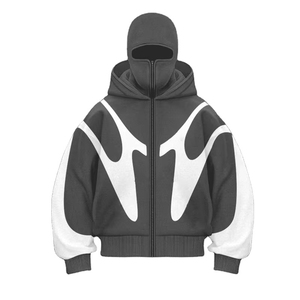 Sweat à capuche à double capuche avec cagoule et fermeture à glissière Cet élégant sweat à capuche à double capuche offre une chaleur et une protection supérieures - Product Image 4