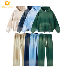 High-quality Custom Acid Wash Tracksuit Nylon Stone Wash Vintage Fleece Winter <b>Plus</b> <b>Size</b> Hoodie Sweatpants <b>Jogger</b> <b>Set</b> Men - Product Image 1