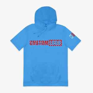 2024 American Trendy High Street chaqueta de invierno para hombres y mujeres 3D Digital impreso con capucha Casual manga corta poliéster sólido - Product Image 4