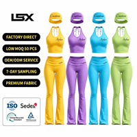 Conjunto de Yoga para Mujer, Novedad 2026, Top Halter, Ropa de Verano, Pantalones de Yoga Plegables, Conjunto Personalizado para Descansar