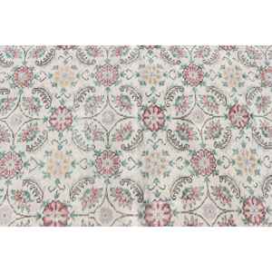 Tapis turc vintage 3,9x6,6 pi (118x202 cm), tapis patchwork rouge et blanc - Product Image 4