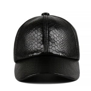 Gorra de cuero de otoño e invierno 1 pieza, gorra de cocodrilo de piel de oveja gorra de béisbol de moda para personas de mediana edad y ancianos - Product Image 1