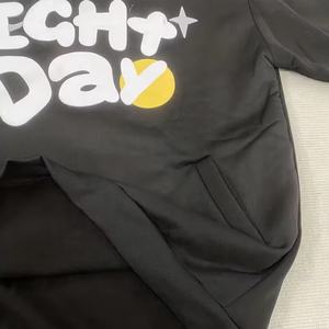 Venta caliente Impresión Hombres Sudaderas con capucha Diseño personalizado Blanco y Negro 3D Puff Imprimir Mejor calidad Sudadera con capucha unisex - Product Image 5