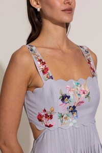 Vestido indio de algodón con bloque de mano, estampado Floral, sin mangas, elegante, hasta la rodilla, para mujer, ropa de playa Bohemia, estilo informal a la venta - Product Image 2