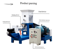 Nouvelle extrudeuse de granulés flottants pour aliments pour poissons Juyongfeng 2 tonnes/h, petite et compacte, en acier inoxydable, avec moteur électrique