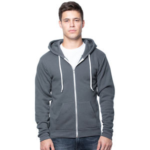 Hombres Rain Defender Heavyweight Hooded Zip Mock Heavyweight Full Zip Sudadera Sudaderas con capucha Cloud Cotton Zipper - Product Image 4