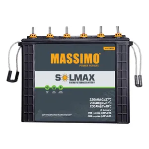 Concessionnaire de confiance vendant des batteries au plomb MASSIMO 180AH 12 V batterie de stockage d'énergie avec 24 mois de garantie