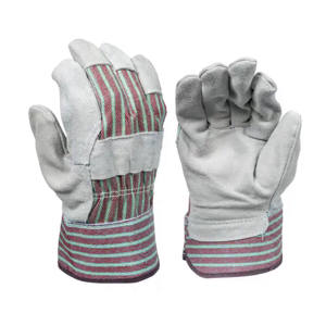 Guantes de Trabajo Pesado Canadienses Talla XL con Dorso Fluorescente, Puño Reforzado con Goma, Cuero de Vacuno y Algodón, Antivibración y de Seguridad - Product Image 6