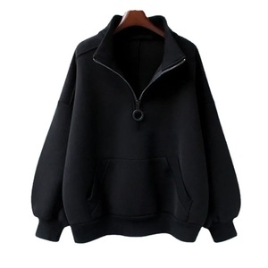 Jersey de cordón de gran tamaño personalizado para chaqueta con estampado de farol, sudaderas con capucha de pana de cuello redondo para mujer, sudadera con hombros caídos en blanco - Product Image 3