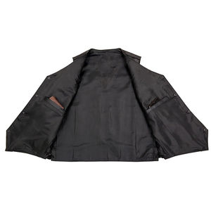 Gilet de moto en cuir véritable de vachette de qualité pour hommes, gilet de motard personnalisé avec des caractéristiques respirantes et coupe-vent - Product Image 3