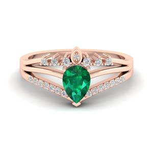 REYES corte pera 0,75 quilates verde esmeralda anillo de piedras preciosas en plata de ley 925 moissanita regalo de compromiso joyería fina para mujeres - Product Image 5