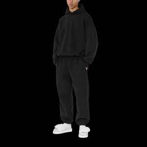 Sudadera con Capucha Gruesa de Algodón Pesado de 400 Gsm para Hombre, Diseño de Logotipo Personalizado, Color Negro, Lisa, de la Mejor Calidad - Product Image 5