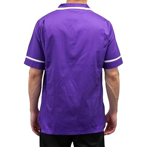 Uniformes de Hospital para Hombre de Alta Calidad al por Mayor, Uniformes de Enfermería Personalizados, Blusa con Cuello Camisero, Ribete Blanco, Detección de Agujas - Product Image 3