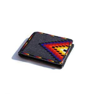 Portefeuille à broderie de perles de rocaille de style vintage pour hommes, design personnalisé, porte-monnaie long et léger de luxe avec logo étoile, portefeuilles à perles de rocaille - Product Image 3