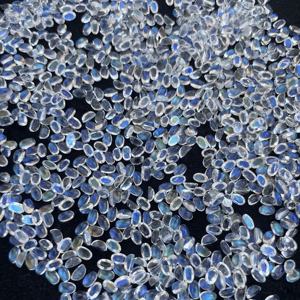 Pierre de lune arc-en-ciel bleue naturelle de 4 mm 6 mm, ovale lisse, calibrée, cabochon, qualité supérieure pour la fabrication de bijoux, fournisseurs - Product Image 1