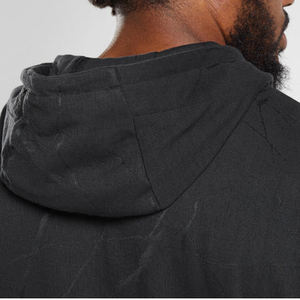 OEM 100% coton hommes sweat à capuche vestes de lavage grande taille 460 Gsm poids lourd lavé à l'acide brodé uni teint décontracté - Product Image 3