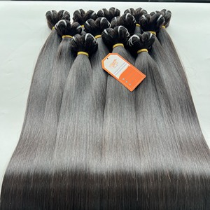 Paquetes rectos de hueso Color negro natural Extensiones de cabello de calidad cruda Trama 100% Cabello humano vietnamita Grado 12A - Product Image 5
