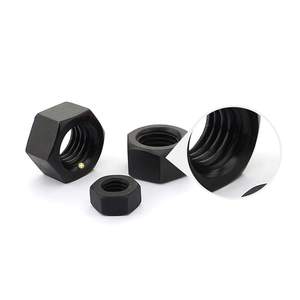 ISO 4032 Clase 8,8 Tuerca hexagonal de óxido negro con acabado Chapado en zinc Tuerca de bloqueo de hardware grueso métrico de acero al carbono Estándar DIN934 - Product Image 3