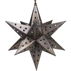Gancho de estrella de hierro de metal para decoración navideña compatible con estrella de metal colgante de color negro de alta calidad uso color y diseño personalizados - Product Image 1