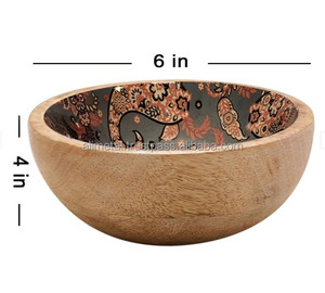 Cuenco de madera esmaltado con mango personalizable, utensilios de cocina ecológicos para uso multiusos para fiestas, ¡de alta calidad! - Product Image 4