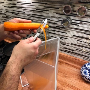 Foldable Stainless Steel Spring Trash Bag Holder White <b>Kitchen</b> Waste <b>Bin</b> Stand Turkey OEM - Product Image 1